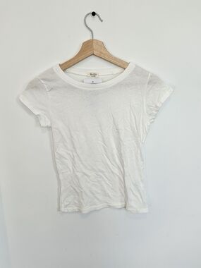 Brandy Melville White Short Sleeve Crew Tee